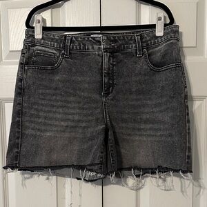 Women's Grey Denim Shorts